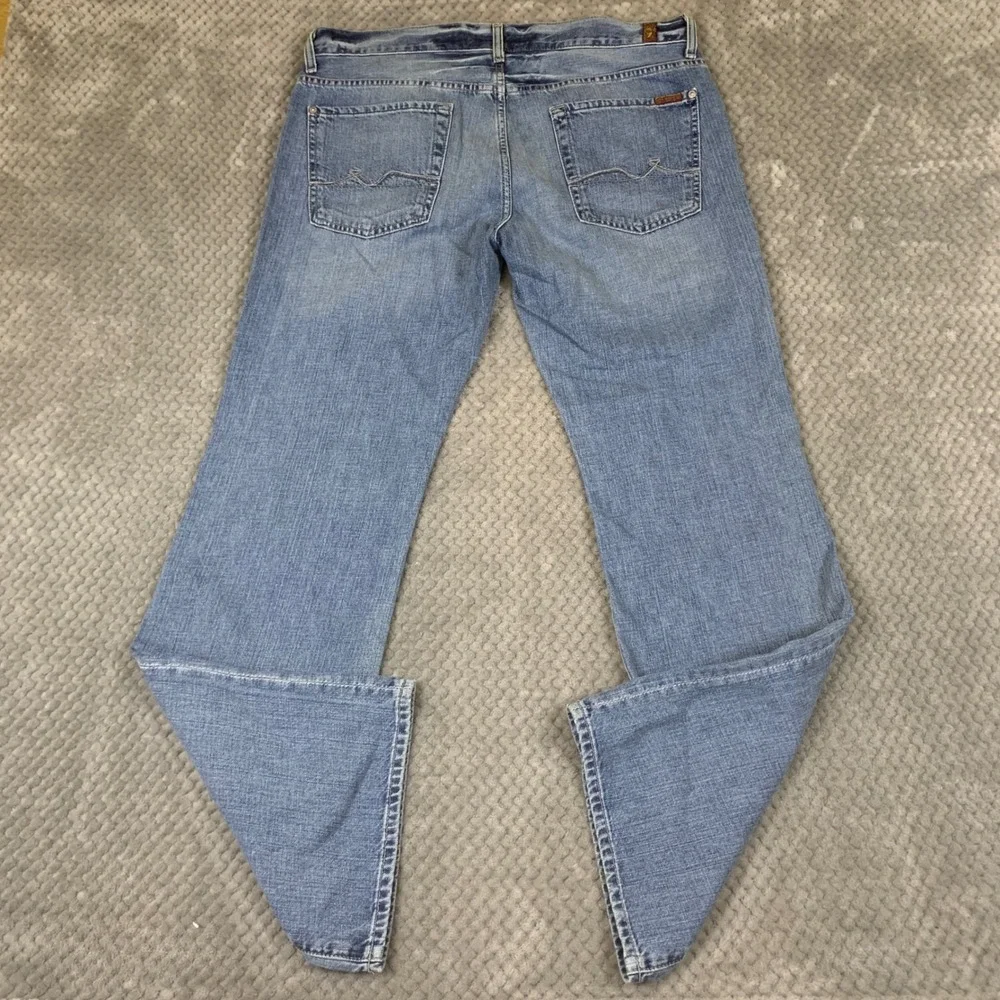 7 For All Mankind Bootcut Jeans Mens 36 Light Wash 100% Cotton JTA520935